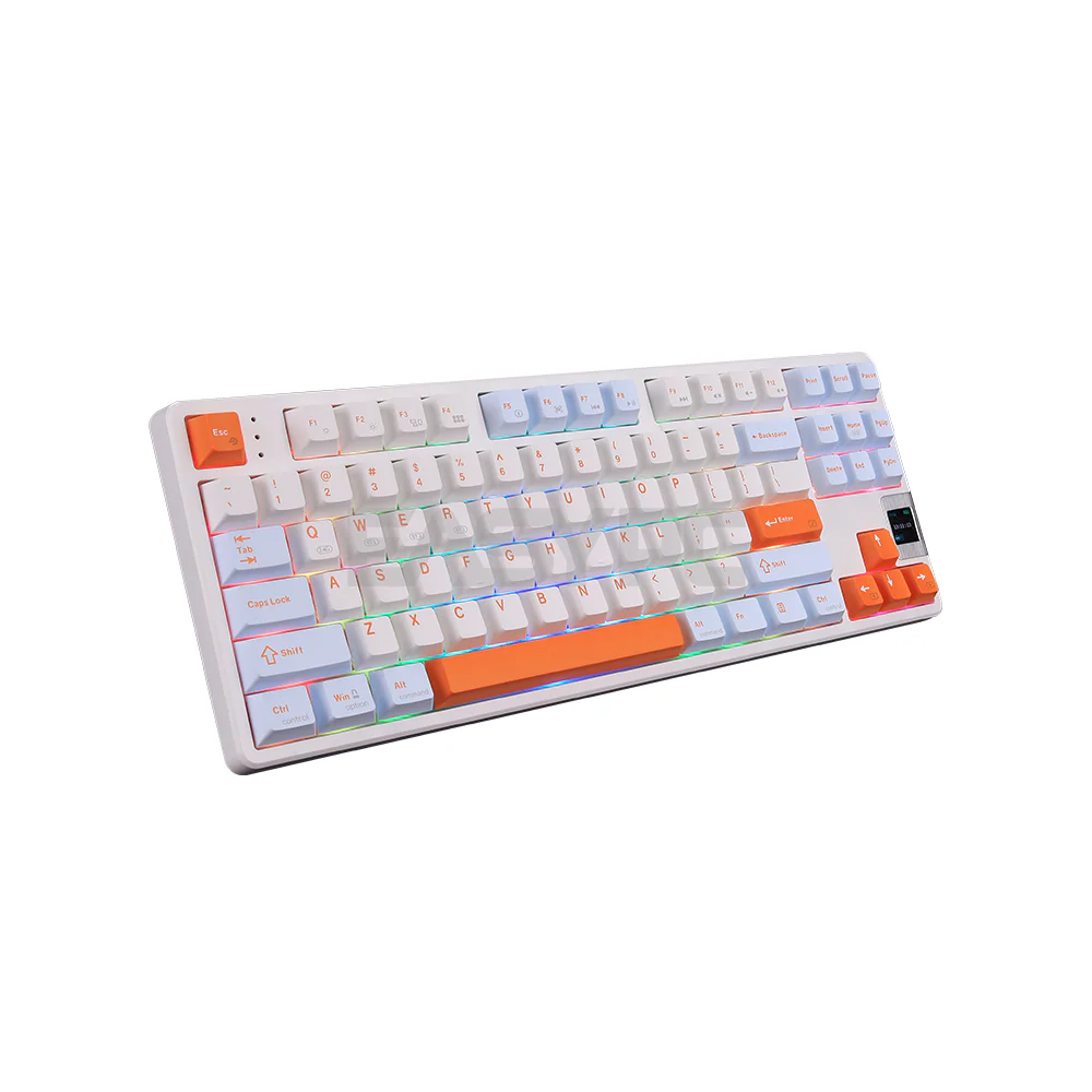 RAKK LAM-ANG PRO MAX 87 Keys / RGB / Trimode / Universal Hotswap /  Cherry Keycaps / White - Image 3