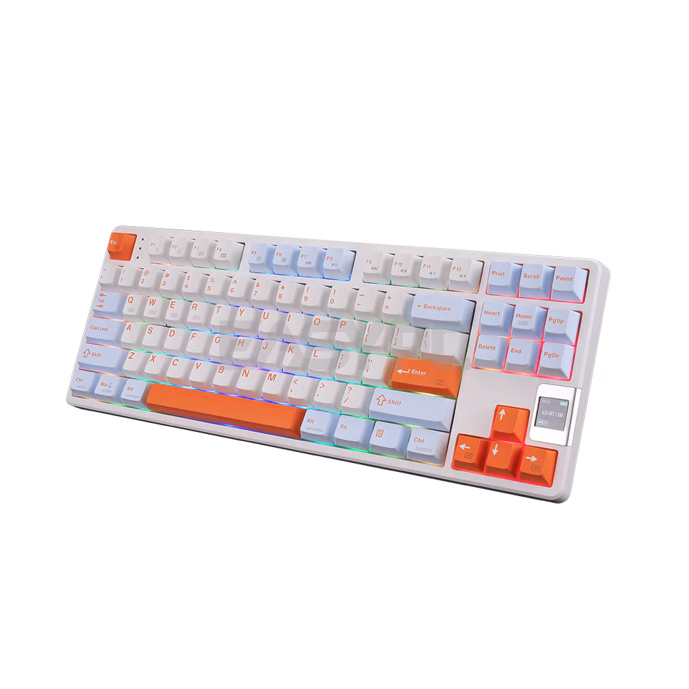 RAKK LAM-ANG PRO MAX 87 Keys / RGB / Trimode / Universal Hotswap /  Cherry Keycaps / White - Image 4