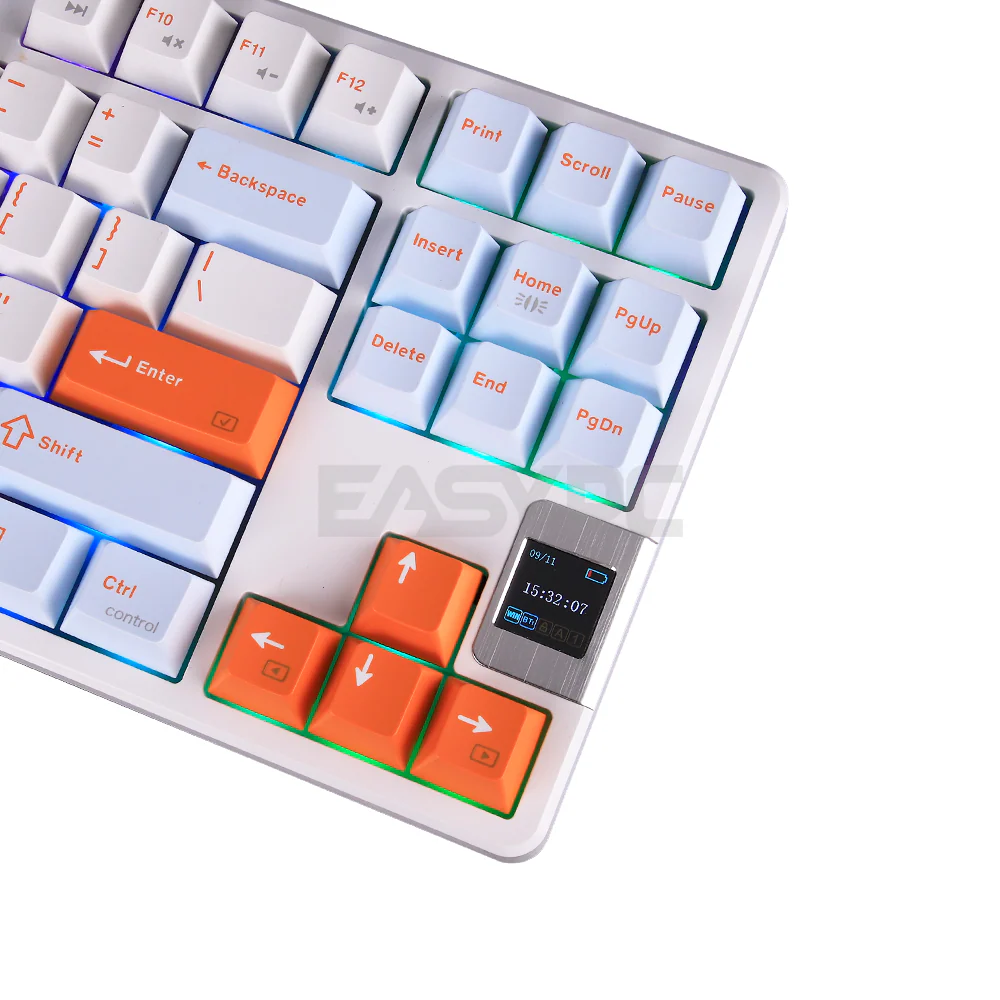 RAKK LAM-ANG PRO MAX 87 Keys / RGB / Trimode / Universal Hotswap /  Cherry Keycaps / White - Image 5