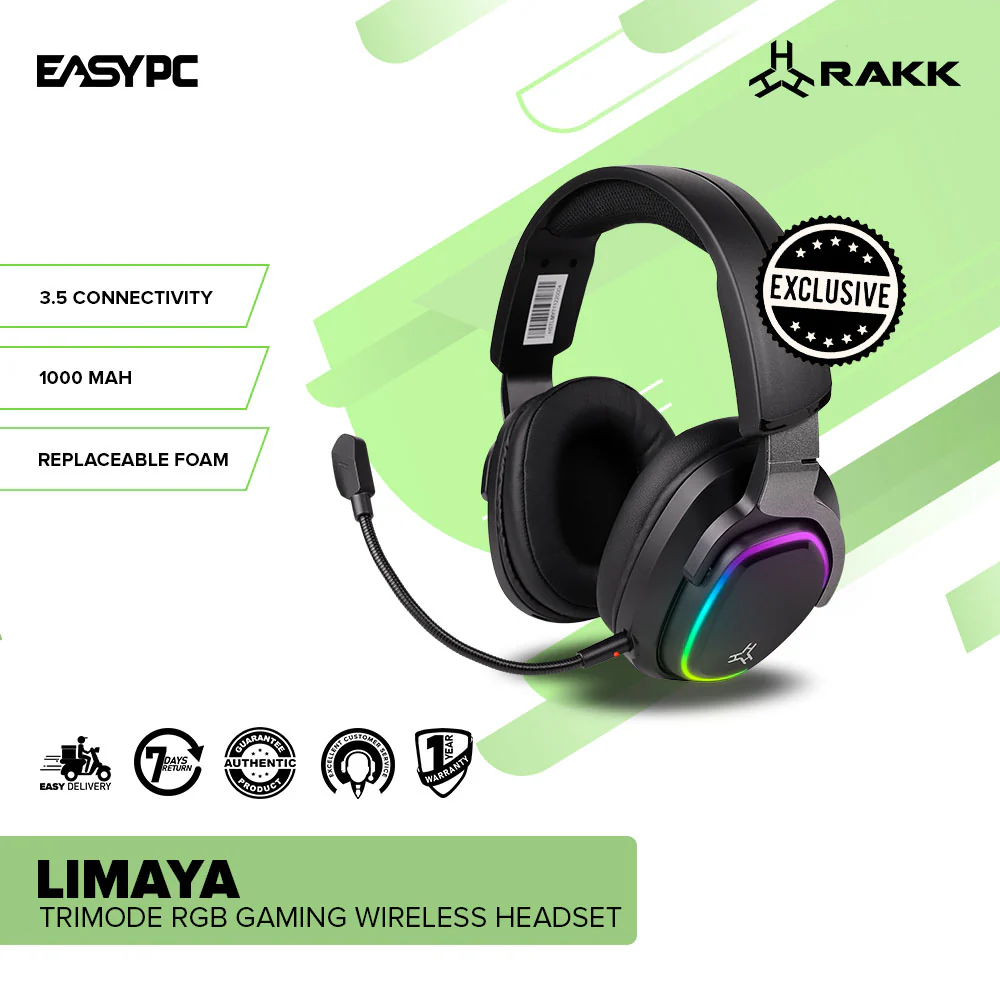 RAKK LIMAYA Trimode RGB Gaming Wireless Headset - Image 2
