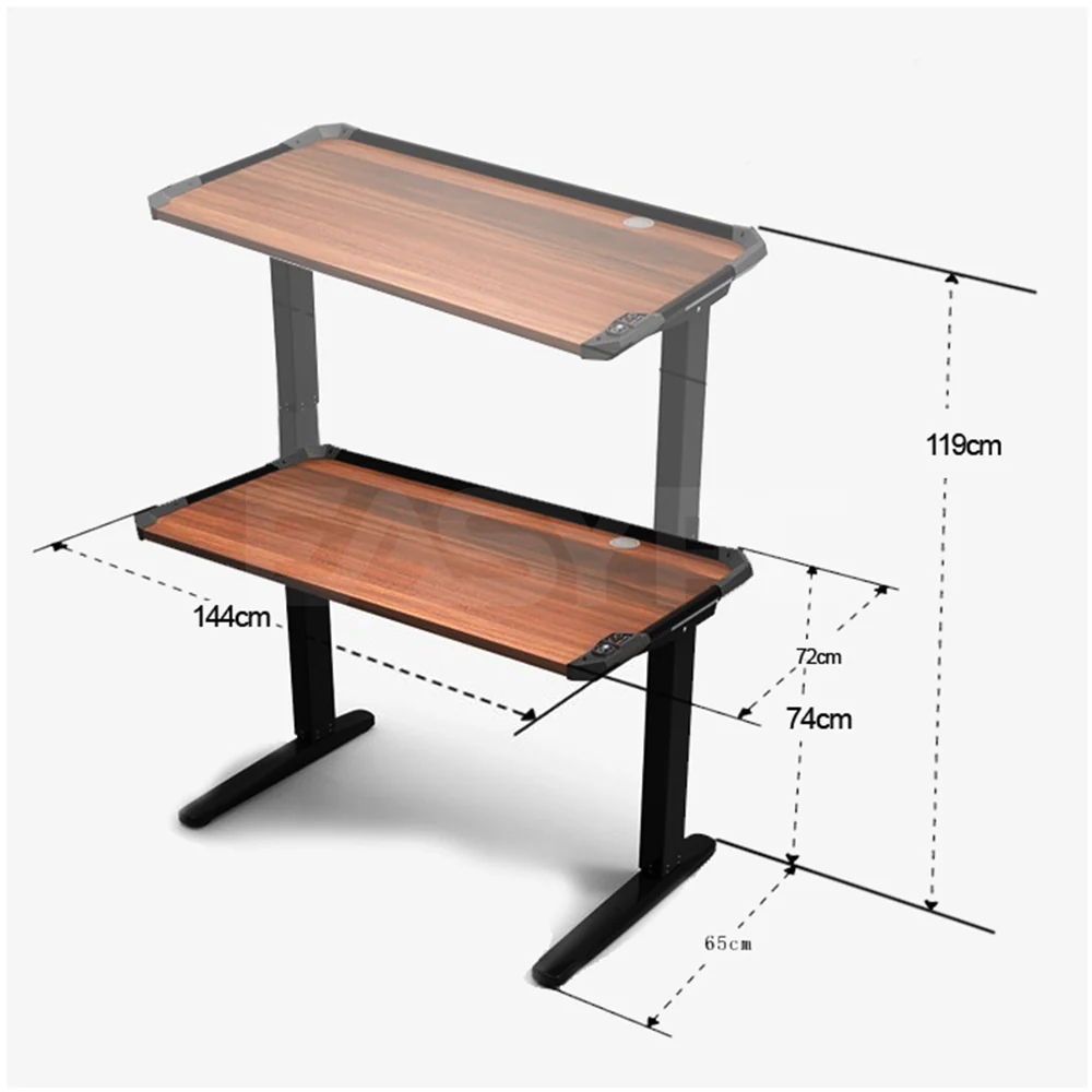RAKK Mabi XL Adjustable Gaming Desk Black - Image 3