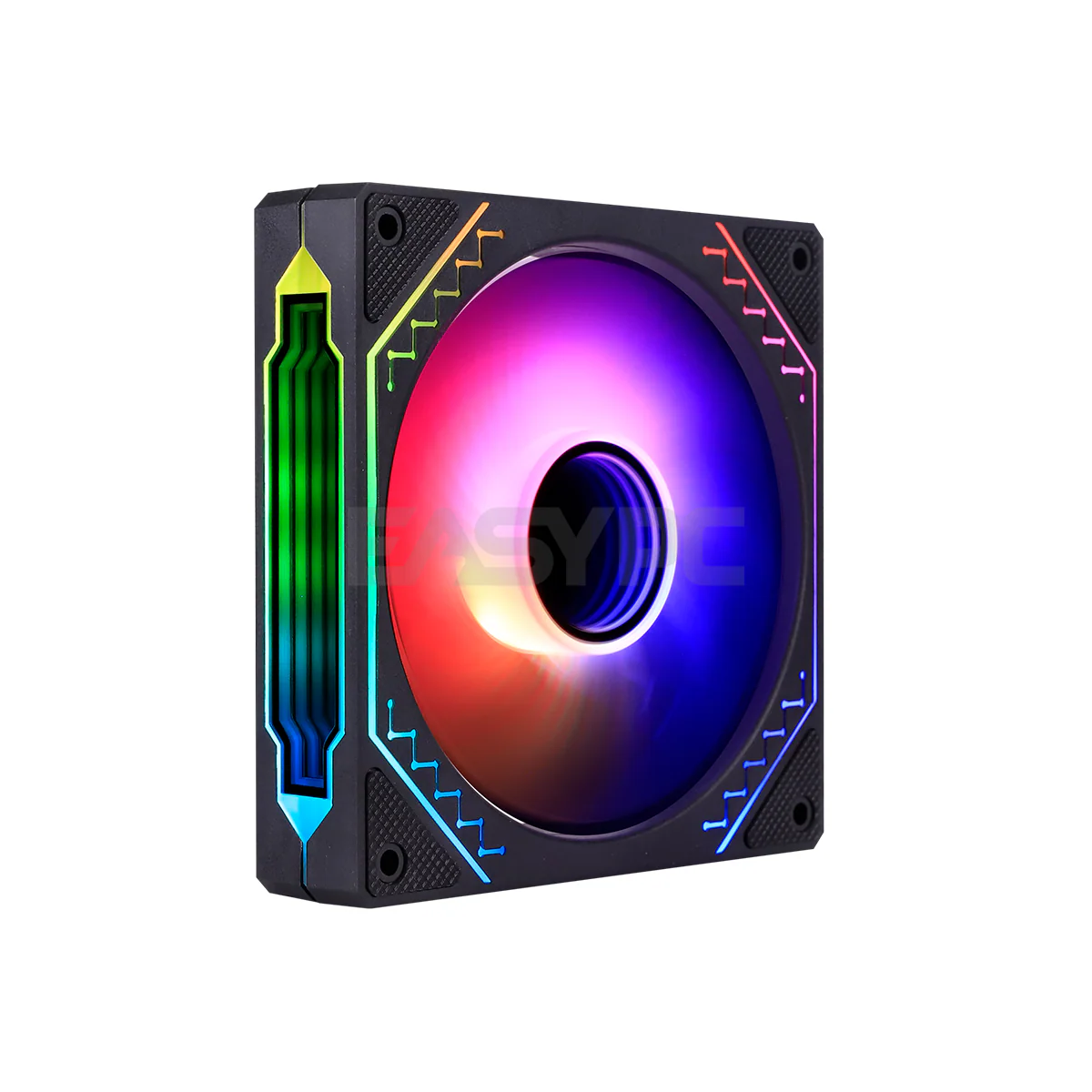 RAKK MARIS ASTRO 120mm 3in1 Chassin Fan 4-pin ARGB with HUB and Remote Black - Image 4