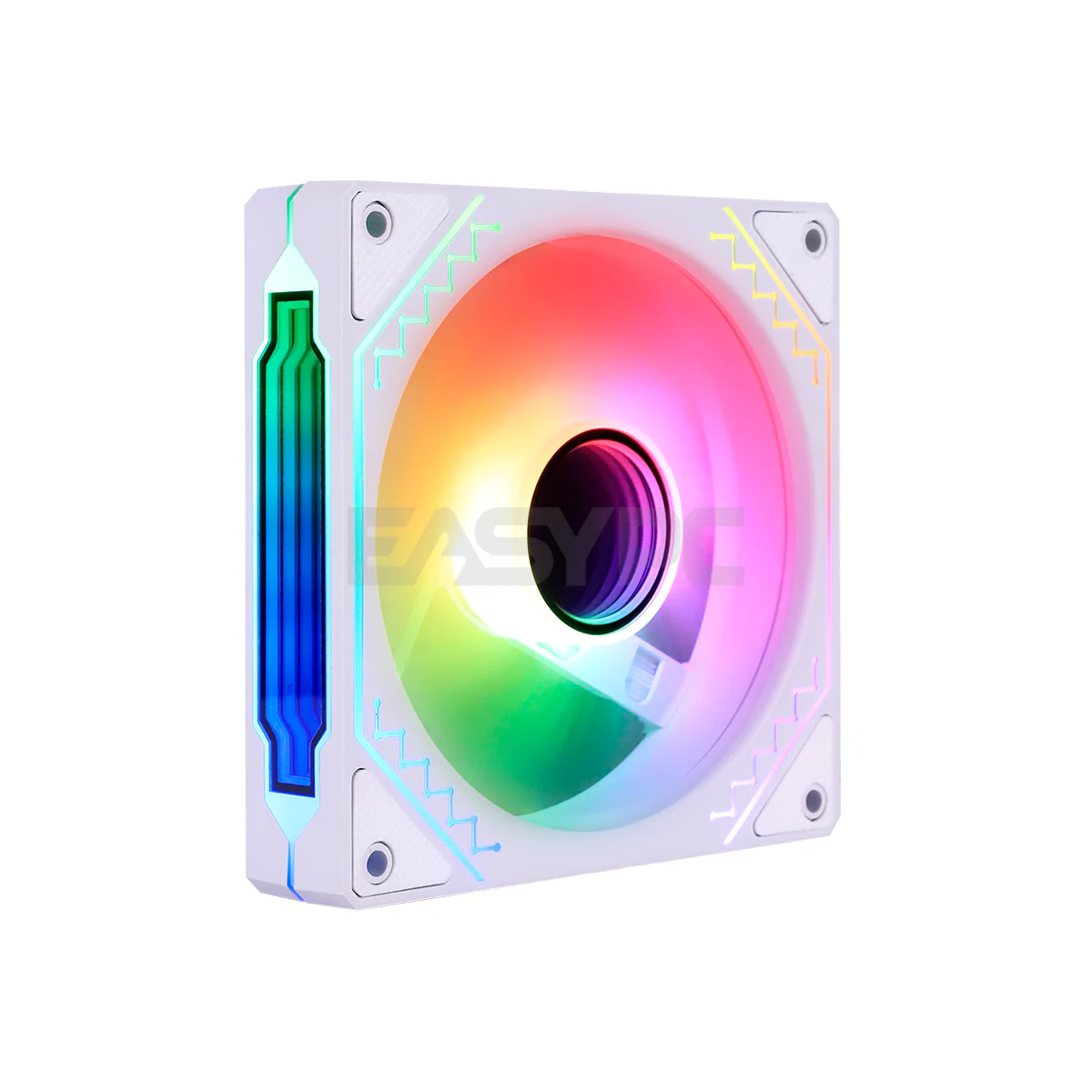 RAKK MARIS ASTRO 120mm 3in1 Chassin Fan 4-pin ARGB with HUB and Remote White - Image 4