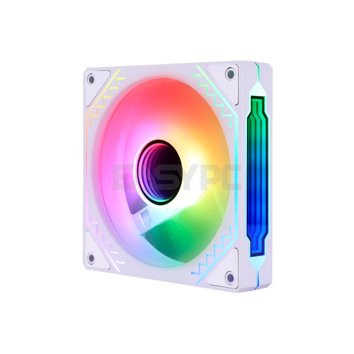 RAKK MARIS ASTRO 120mm 3in1 Chassin Fan 4-pin ARGB with HUB and Remote White - Image 5