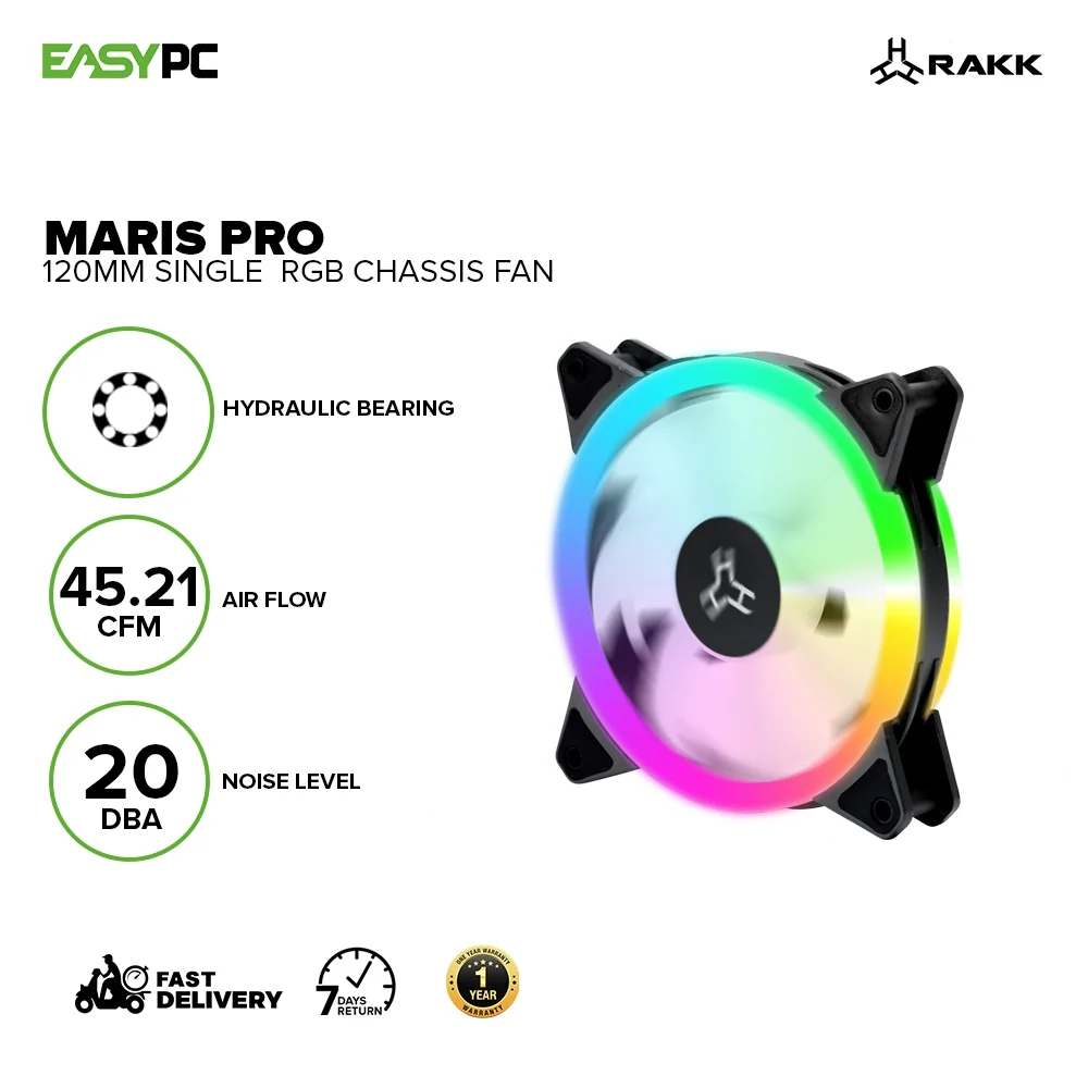RAKK Maris Pro 120mm 3in1 Chassis Fan with Lightning Kit RGB - Image 6