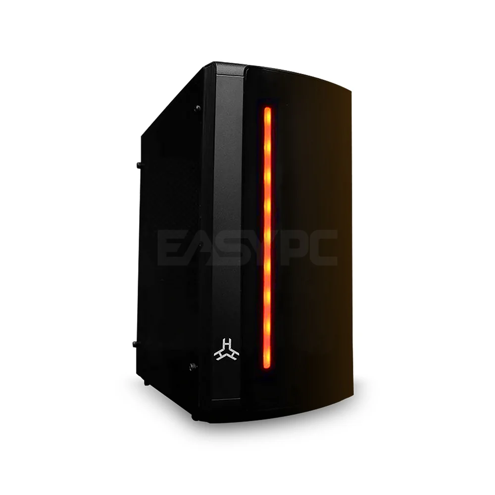 Rakk Marug Micro-ATX Motherboard Black  Gaming Case with Front Panel LED Strip, Can Fit 8x 120mm Case Fan 155mm CPU cooler - Image 2