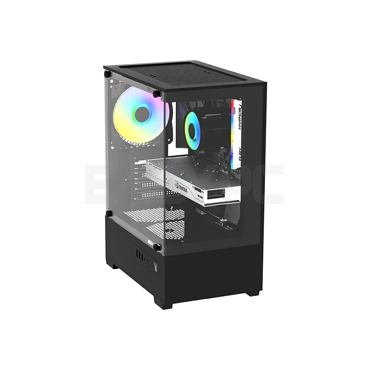 RAKK MASID MATX Tempered Gaming Case Black - Image 4