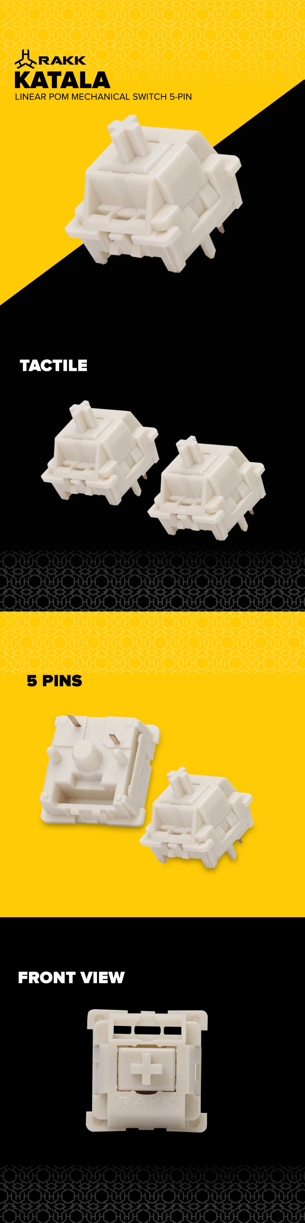 RAKK Katala Linear POM and Kalaw Tactile 5-PIN Mechanical  Switches - Image 39