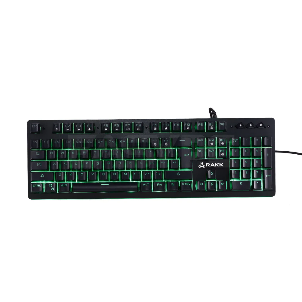Rakk Mua Illuminated Plunger Gaming Keyboard Green