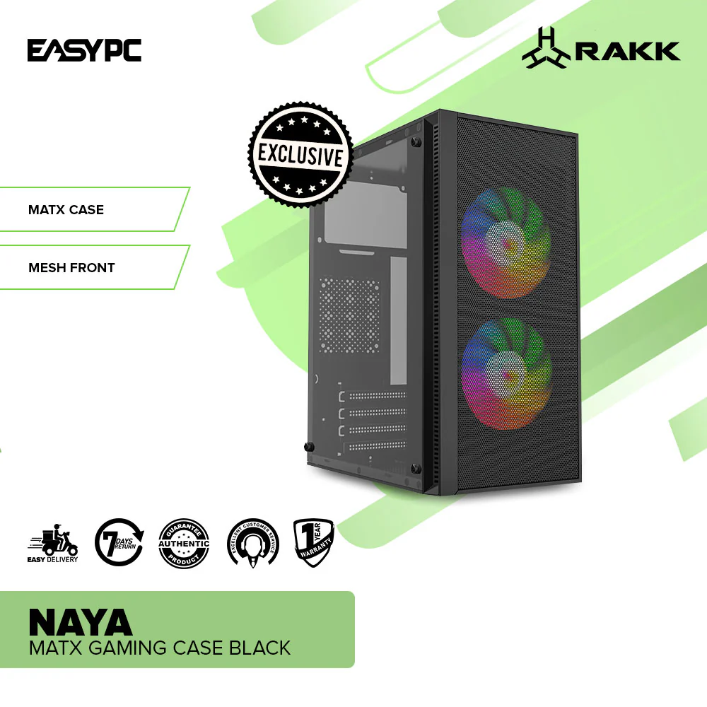 RAKK NAYA Matx Gaming Case Black - Image 2