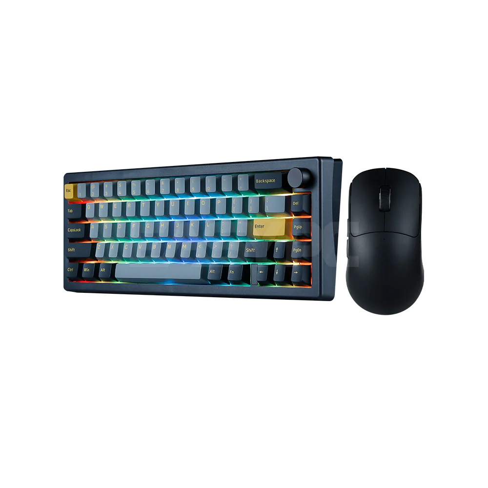 RAKK PIRAH PLUS 66 Keys Universal HotSwap Mechanical Gaming Keyboard + RAKK GAHUM Trimode 3395 Lightweight Gaming Mouse Black