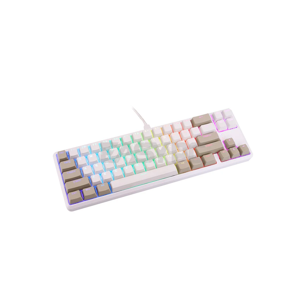 RAKK Pluma and Trimode 68 Keys RGB White and Black Mechanical Gaming Keyboard Outemu Red/Blue - Image 15