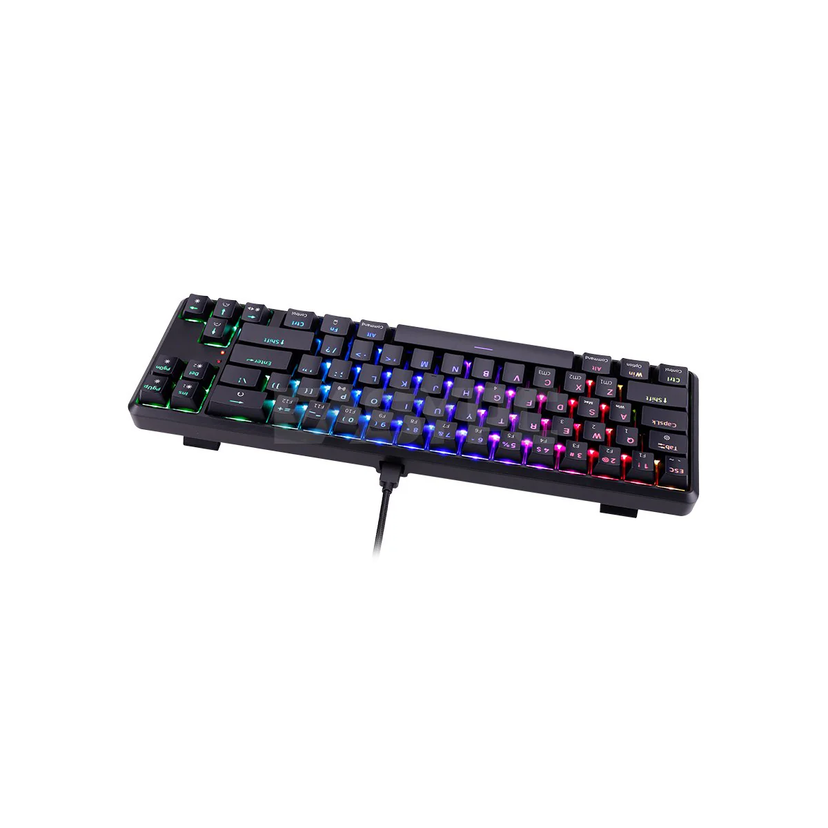 RAKK Pluma and Trimode 68 Keys RGB White and Black Mechanical Gaming Keyboard Outemu Red/Blue - Image 22