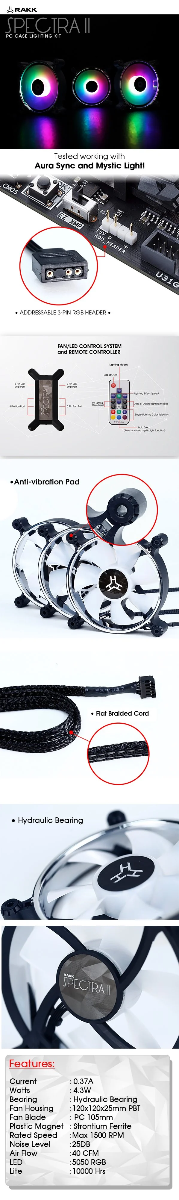 Rakk Spectra 2 Single Fan 120mm - Image 3