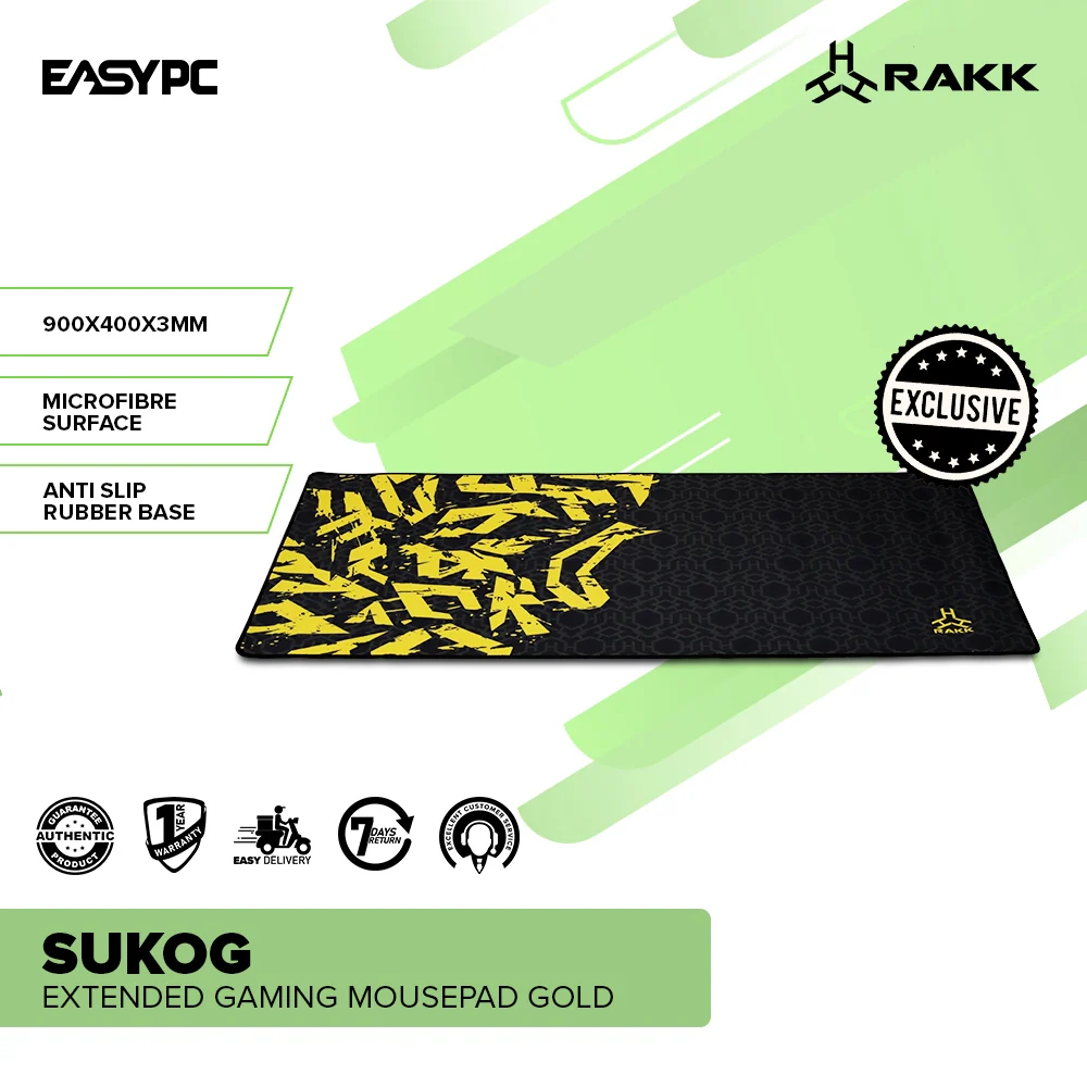 RAKK SUKOG Extended Gaming Mousepad, Macrofibre Surface, Anti-Slip rubber base - Image 12