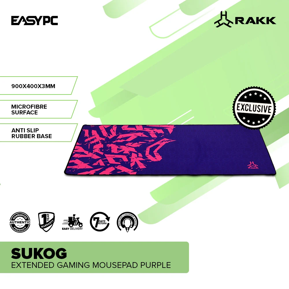 RAKK SUKOG Extended Gaming Mousepad, Macrofibre Surface, Anti-Slip rubber base - Image 17