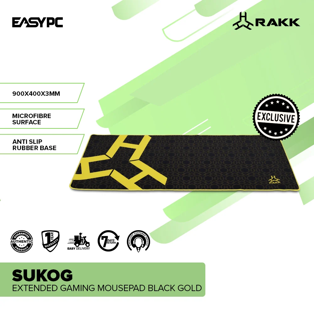 RAKK SUKOG Extended Gaming Mousepad, Macrofibre Surface, Anti-Slip rubber base - Image 7
