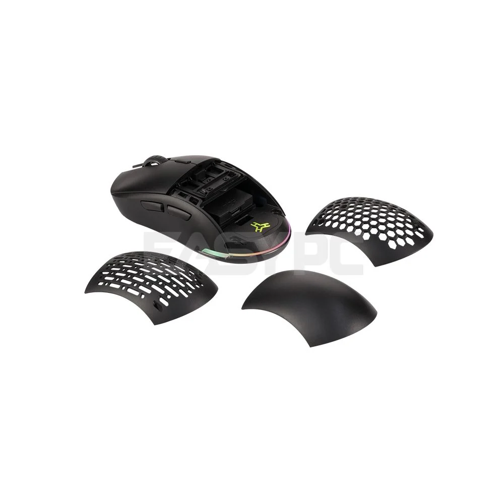 RAKK Talan Air Wireless Black and White PAW3370 Sensor USB Gaming Mouse and Top Cover - Image 20