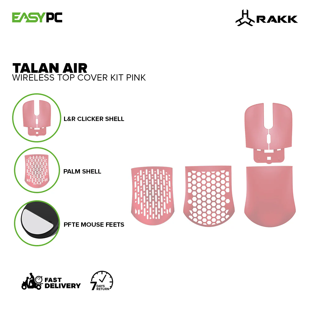 RAKK Talan Air Wireless Black and White PAW3370 Sensor USB Gaming Mouse and Top Cover - Image 7