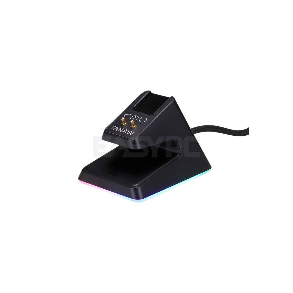 RAKK TANAW 4K Polling Trimode PMW3395 Huano 80M OLED Gaming Mouse with RGB Charging Dock Black - Image 4