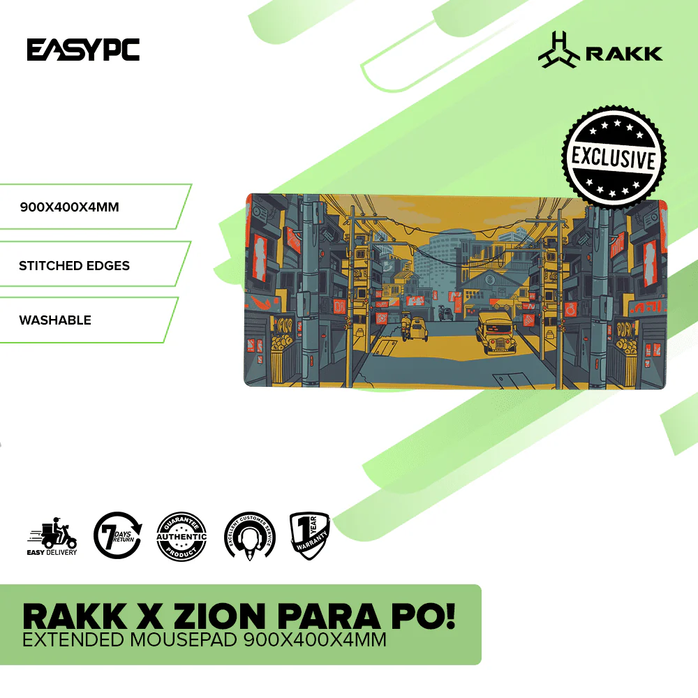 RAKK x ZION PARA PO! Extended Mousepad 900x400x4mm - Image 2