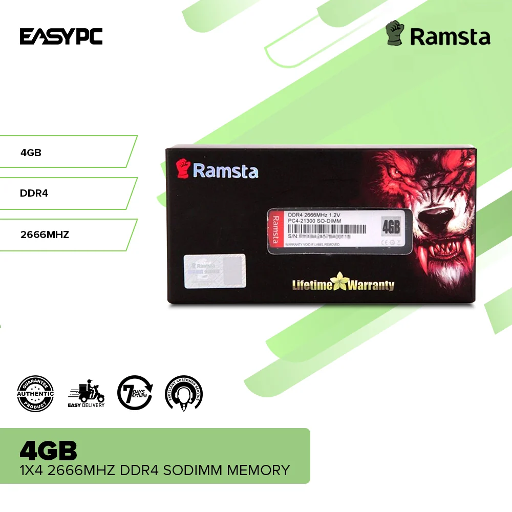 Ramsta 4gb 1x4 2666mhz Ddr4 Sodimm Memory - Image 2