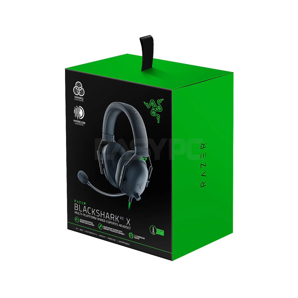 Razer BlackShark V2 X, HyperClear Cardioid Mic, 7.1 Surround Sound, Advanced passive noise cancellation, Wired Esports Headset RZ04-03240100-R3M1 1ION RARZ2203