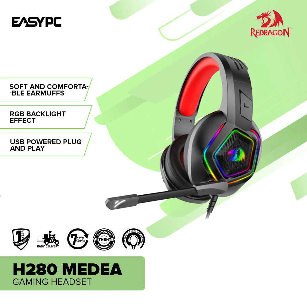 Redragon H280 MEDEA Gaming Headset - Image 2