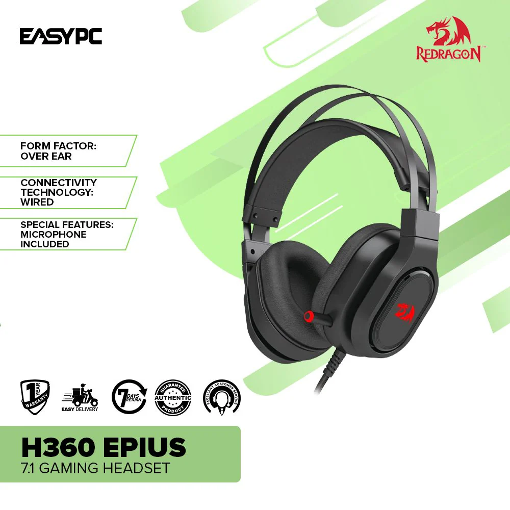 Redragon H360 EPIUS 7.1 Gaming Headset - Image 2