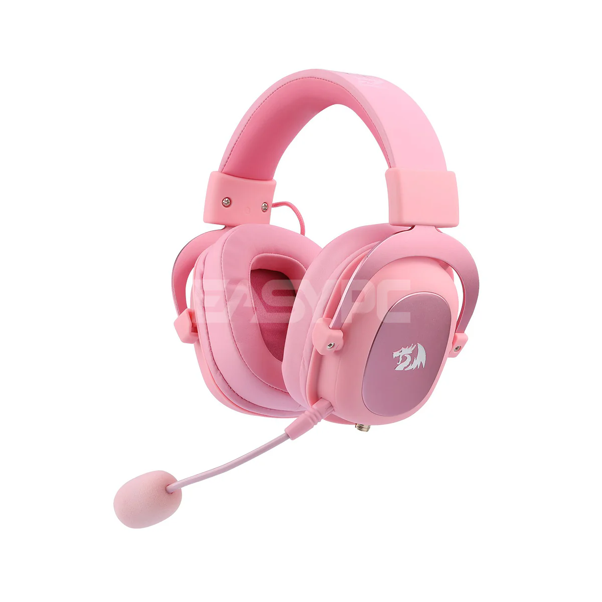 Redragon H510 Pink Zeus Wired Gaming Headset, 7.1 Surround, Detachable Microphone and  H510 ZEUS WHITE Gaming Headset 7.1 Surround Sound Memory Foam Ear Pads 15CYB