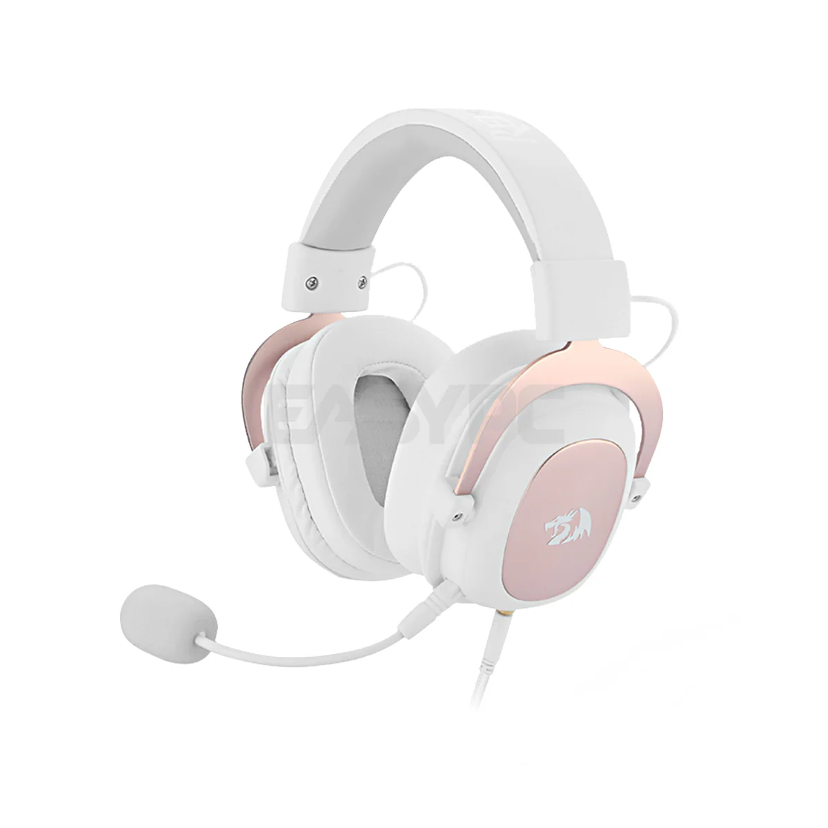 Redragon H510 Pink Zeus Wired Gaming Headset, 7.1 Surround, Detachable Microphone and  H510 ZEUS WHITE Gaming Headset 7.1 Surround Sound Memory Foam Ear Pads 15CYB - Image 6
