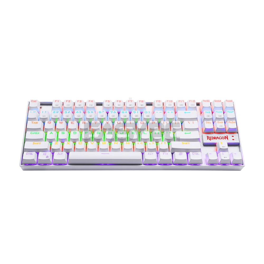 Redragon Kumara K552 RGB Backlit Mechanical Gaming Keyboard Blue Switch BLACK/WHITE - Image 10
