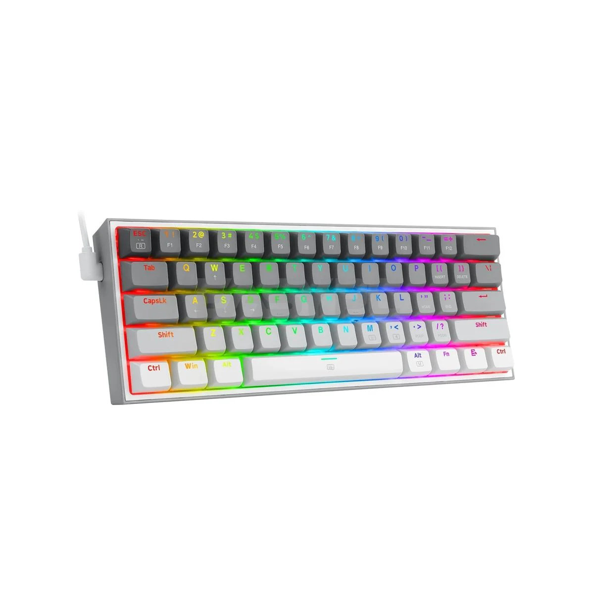 Redragon K617 FIZZ 60% Wired RGB Gaming Keyboard ,Blue Switch, Gradient Grey - Image 4