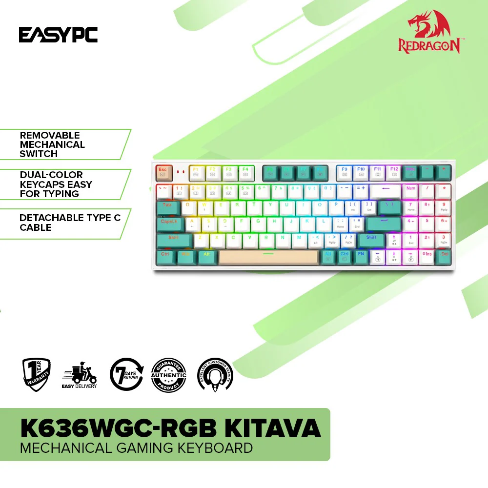Redragon K636WGC-RGB KITAVA Mechanical Gaming Keyboard - Image 2