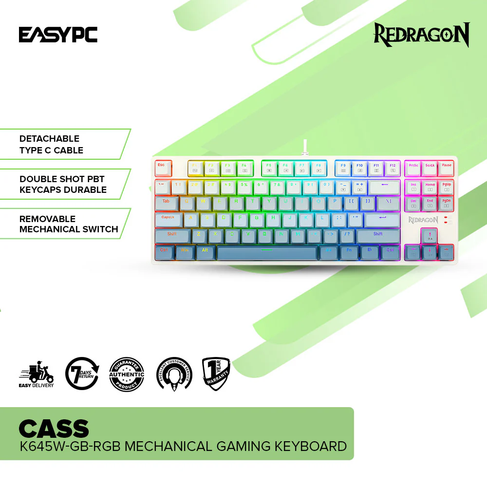 Redragon K645W-GB-RGB CASS Mechanical Gaming Keyboard - Image 2