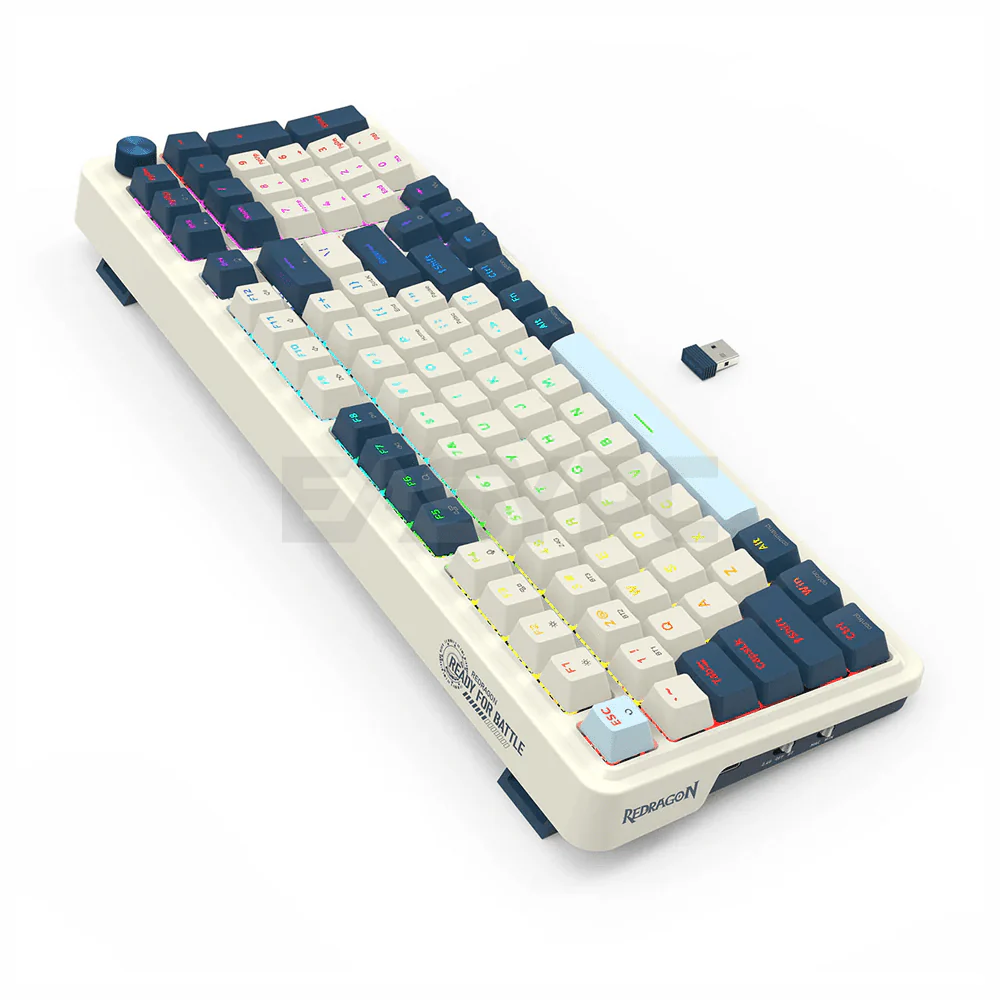 Redragon K686WB-RGB- EISA PRO Mechanical Gaming Keyboard White Blue - Image 5