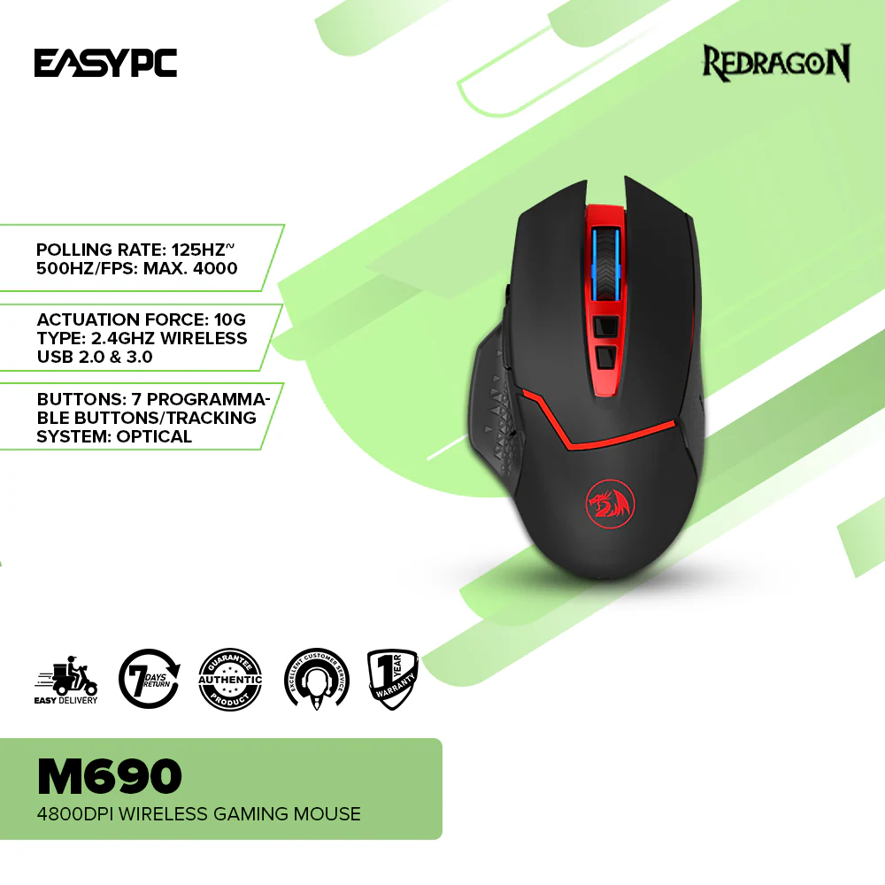 Redragon M690 4800DPI Wireless Gaming Mouse - Image 2
