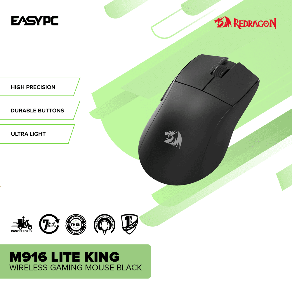 Redragon M916 Lite King Wireless Gaming Mouse Black - Image 2