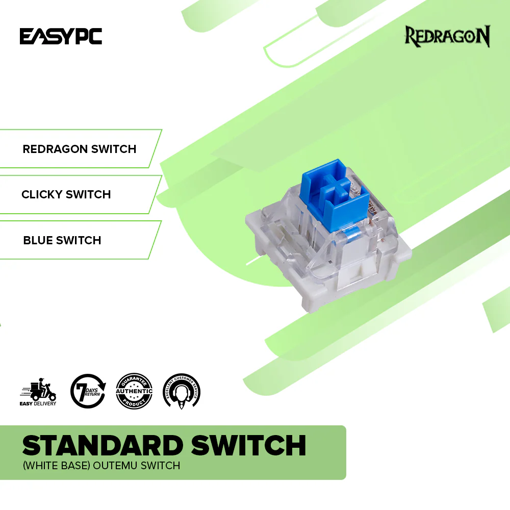 Redragon Standard Switch (WHITE BASE) Outemu Blue Switch - Image 2