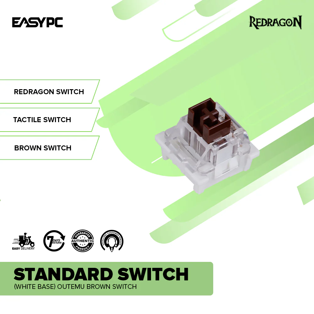 Redragon Standard Switch (WHITE BASE) Outemu Brown Switch - Image 2
