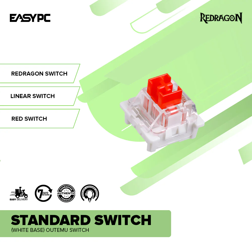 Redragon Standard Switch (WHITE BASE) Outemu Red Switch - Image 2
