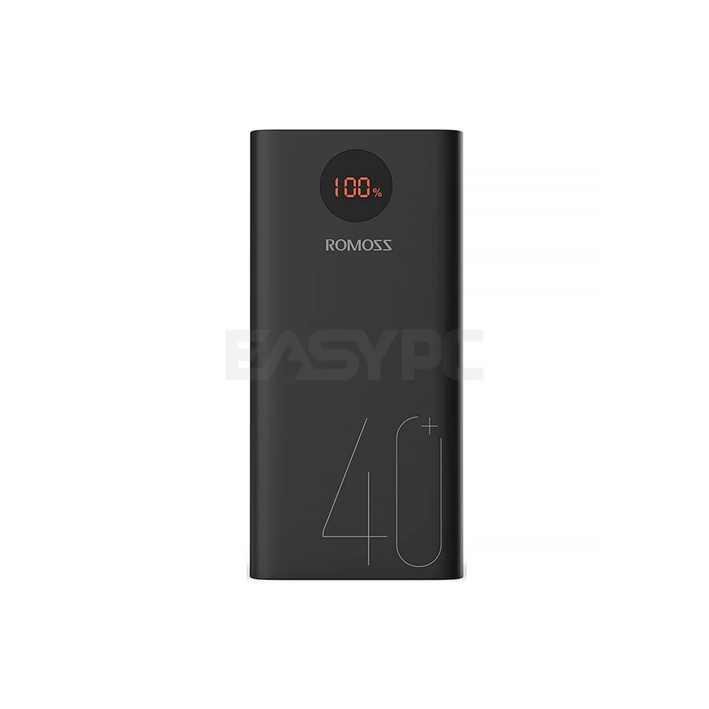 Romoss PEA40 and Pro 40000 mAh or PEA60 60000 mAh LED Display Powerbank Black