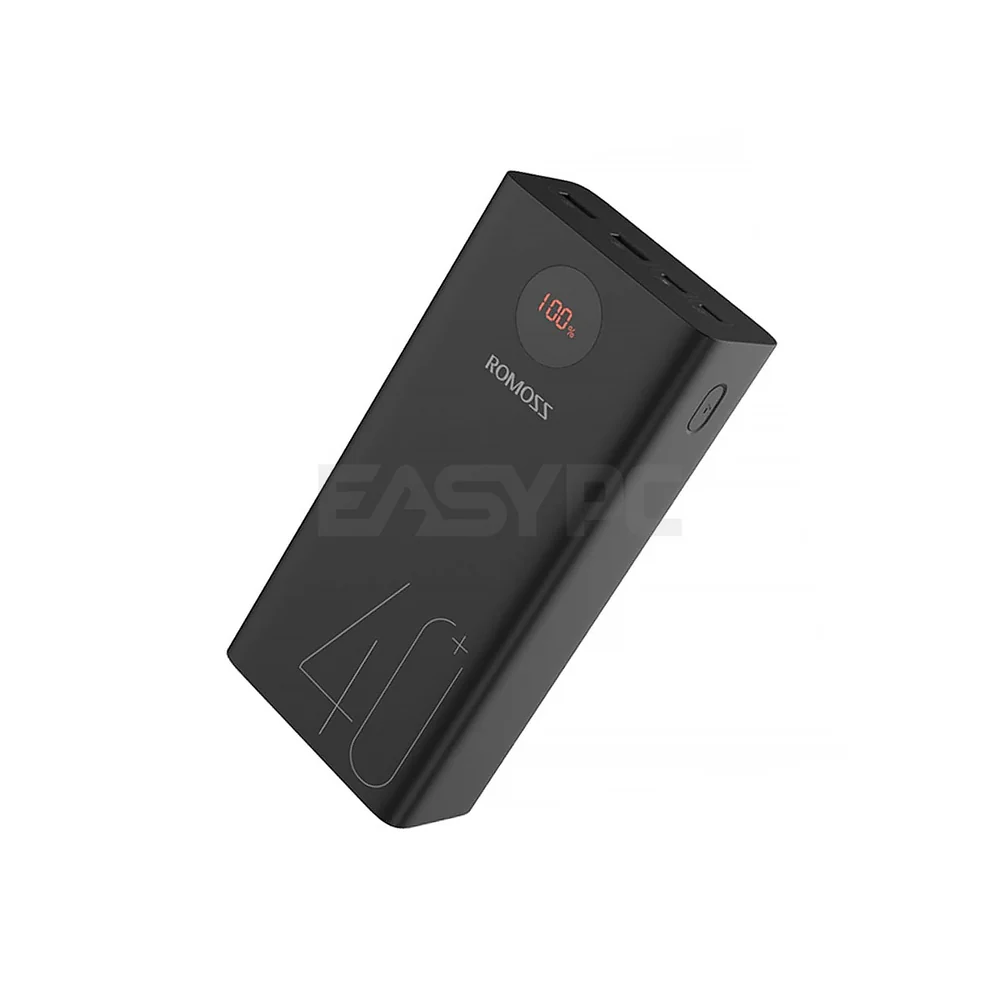 Romoss PEA40 and Pro 40000 mAh or PEA60 60000 mAh LED Display Powerbank Black - Image 3