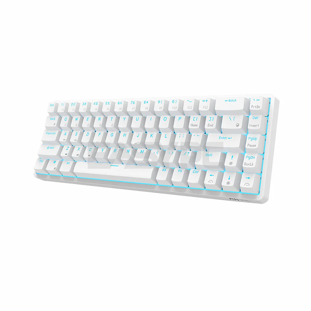 Royal Kludge G68 Full RGB Huano Brown and Blue Switch Black and White Wireless Keyboard - Image 11