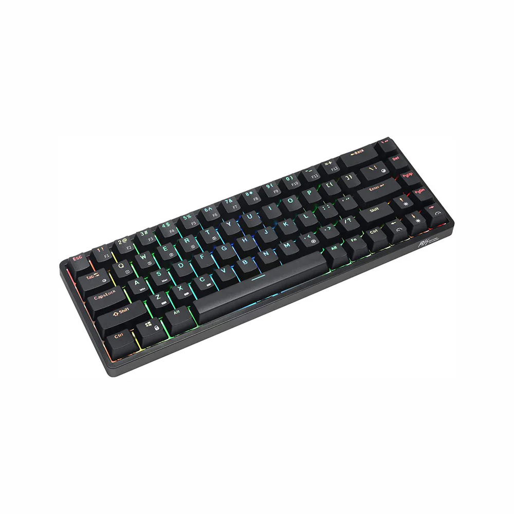Royal Kludge G68 Full RGB Huano Brown and Blue Switch Black and White Wireless Keyboard - Image 9