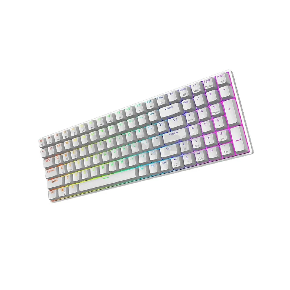 Royal Kludge RK100 Trimode Red switch Mechanical Keyboard White - Image 3