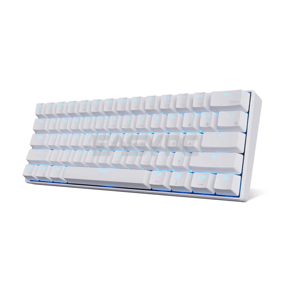 Royal Kludge RK61 ABS Double Shot Keycaps, White & Black Case, Blue & Brown Switch RGB Mechanical Gaming Keyboard  4JTP - Image 3