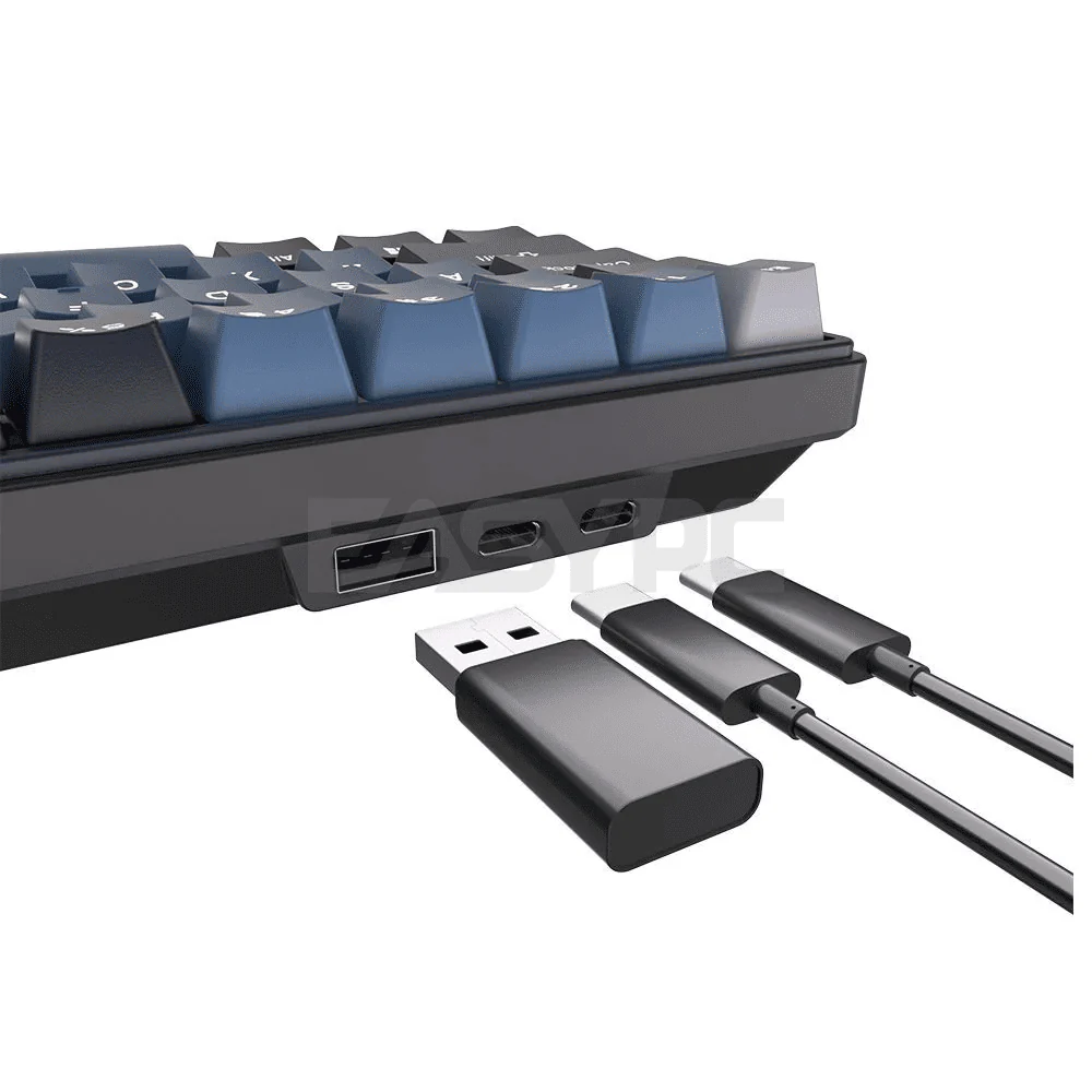Royal Kludge RK61 Plus Trimode Brown switch Mechanical Keyboard Black/ Indigo - Image 5
