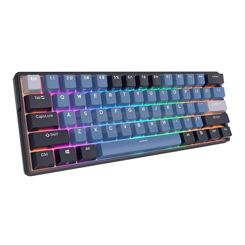 Royal Kludge RK61 Plus Trimode Cyan switch Mechanical Keyboard Black/ Indigo - Image 3