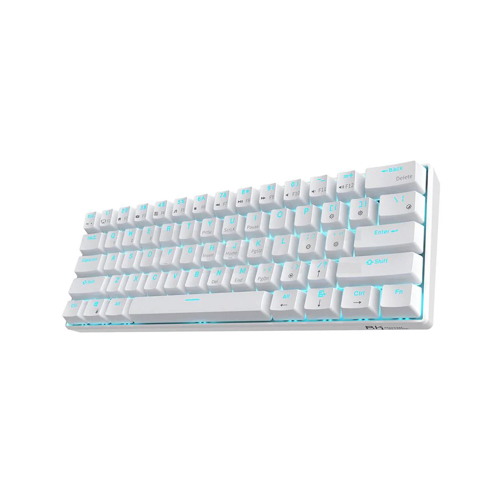 Royal Kludge RK61 Trimode Blue switch Mechanical Keyboard White - Image 3
